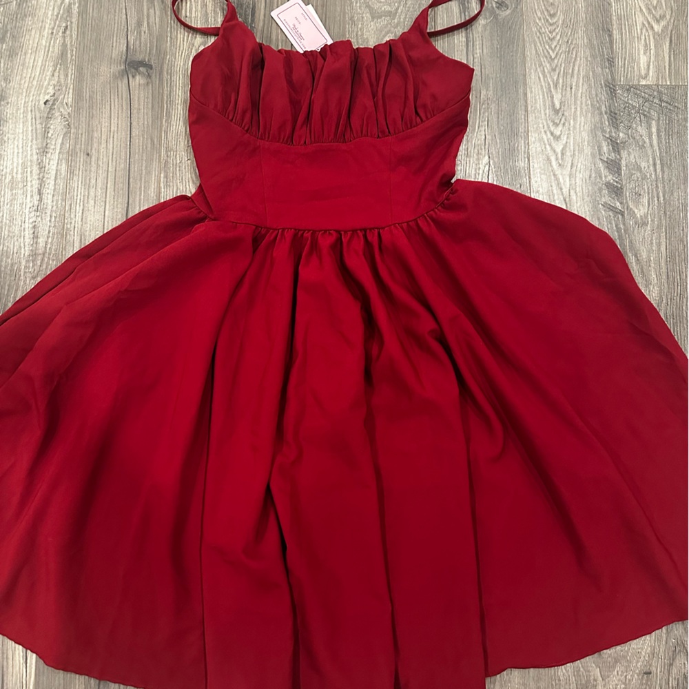 Bnwt size XL pinup girl clothing Holly swing burgundy